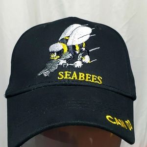 Military Black NAVY SEABEES HAT